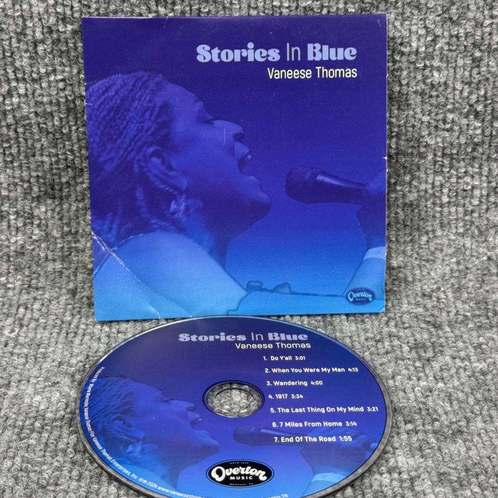 Vaneese Thomas Stories In Blue CD 2024 Overton Music Blues Soul Promo Sleeve